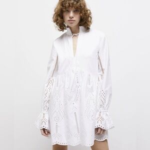 NWT The Kooples Mini Dress with broderie anglaise Eyelet 2 Medium 6